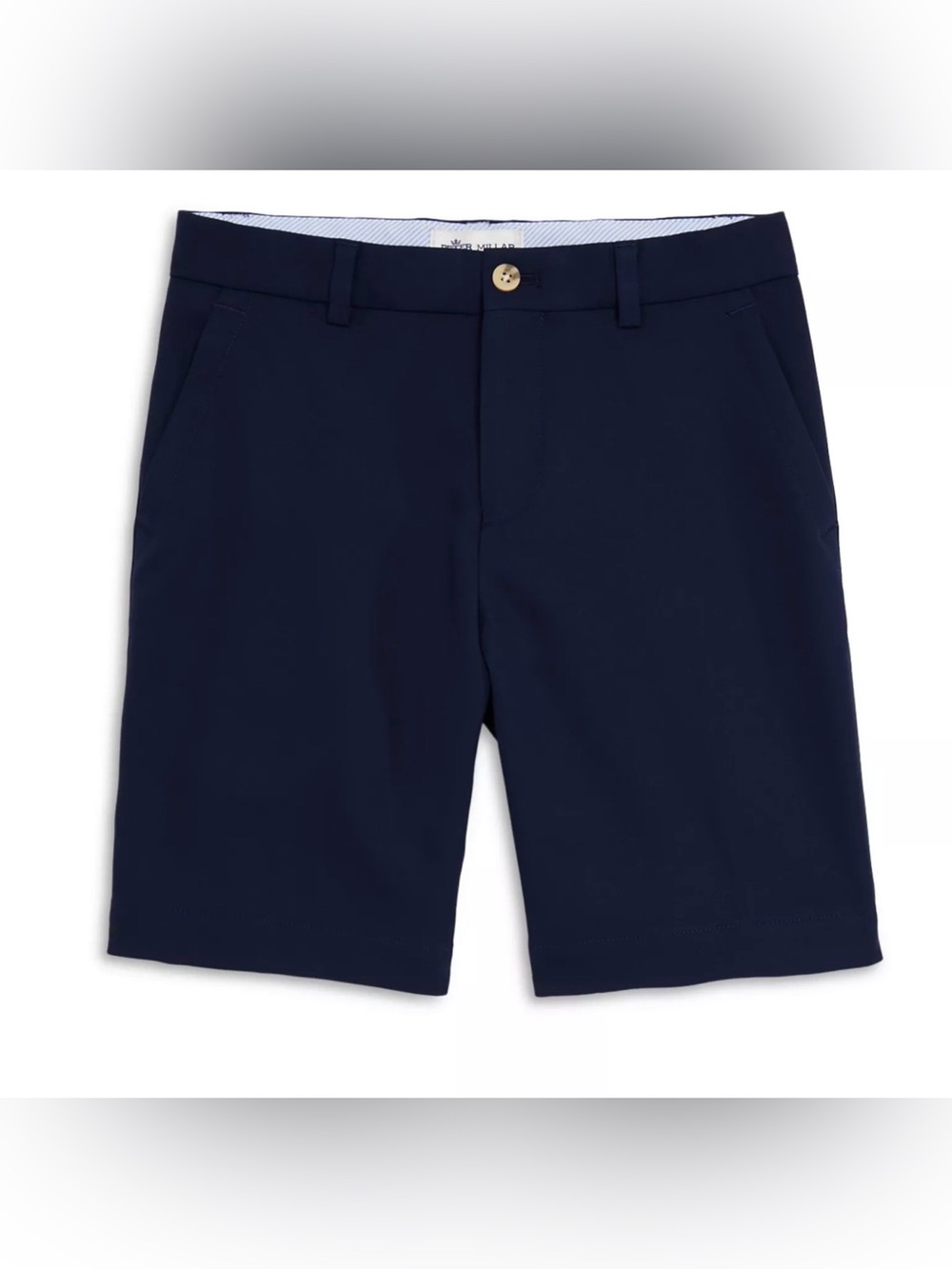 Peter Millar Navy Flat-Front Kids Shorts